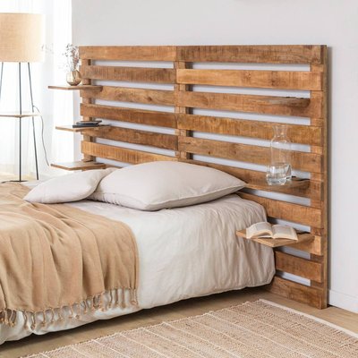 Tête de lit en bois avec étagère  MARAIS MADE IN MEUBLES 