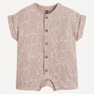 Combishort imprimé éléphants en gaze de coton LA REDOUTE COLLECTIONS