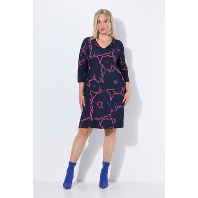 Robe en point de Rome à col en V ULLA POPKEN