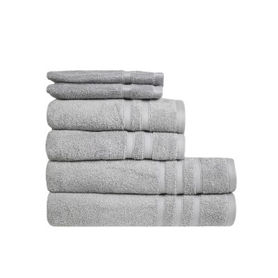 Ensemble coton bio 6 pièces ORGANIKA (2 gants + 2 serviettes + 2 draps de bain) SENSEI MAISON