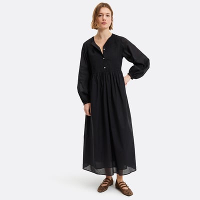 Robe évasée, longue, manches longues LA REDOUTE COLLECTIONS