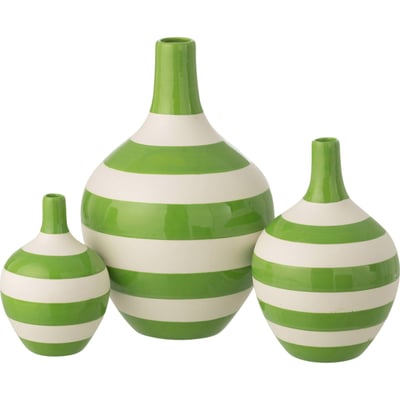 Set de 3 vases lignés en porcelaine RECOLLECTION