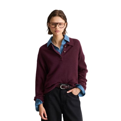 Polo en maille, coupe décontractée en fil bouclé MARC O’POLO DENIM