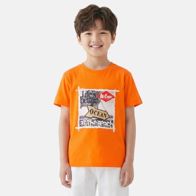 T-shirt manches courtes imprimé océan, col rond SURF CLUB LEE COOPER