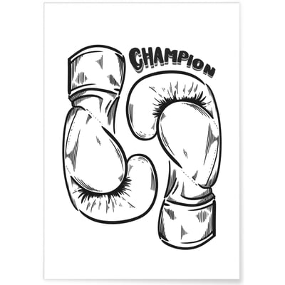 Affiche Boxe Champion L'AFFICHERIE