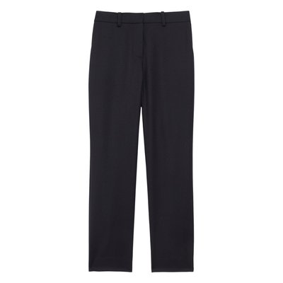 Pantalon Audrey bleu foncé en pure laine INES DE LA FRESSANGE PARIS