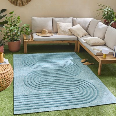 Tapis interieur exterieur à motif serpent SANTORINI NAZAR RUGS