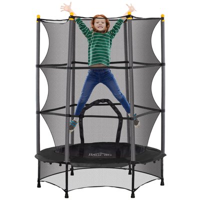 Trampoline enfant Ø1,4 x 1,9H m filet de sécurité couvre-ressorts HOMCOM