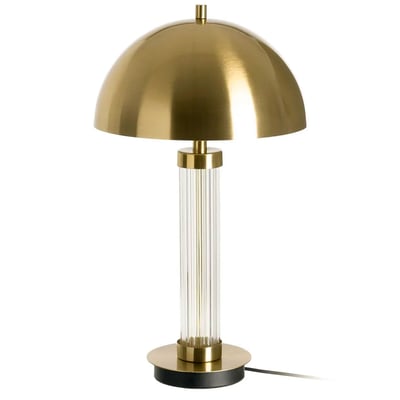 Lampe à poser métal doré et verre 30x30x53.5cm WADIGA