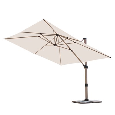 Parasol déporté rectangulaire structure  - Effet bois IMAGIN
