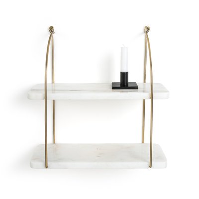 Estante de pared de mármol y latón, L40cm, Fitia LA REDOUTE INTERIEURS