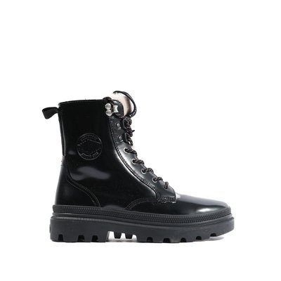Bottines  en cuir fourrées Pallatrooper PALLADIUM