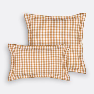 Funda de cojín de cuadros de algodón y lino, Cottage LA REDOUTE INTERIEURS