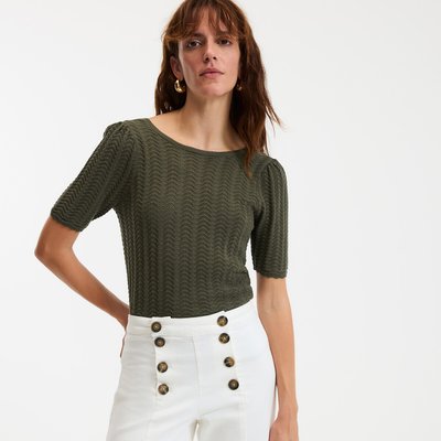 Pull col rond en fine maille LA REDOUTE COLLECTIONS