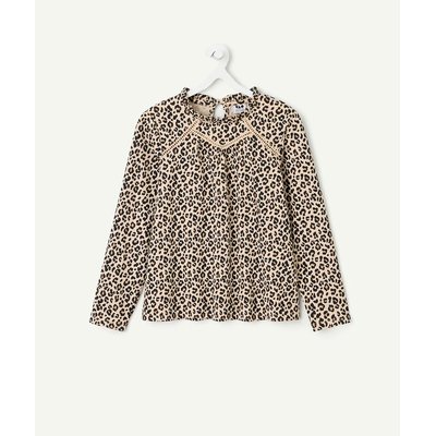 Blouse manches longues jersey imprimé léopard TAPE A L'OEIL