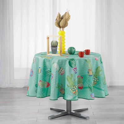 Nappe ronde Collection Melo Cactus DOUCEUR D'INTÉRIEUR