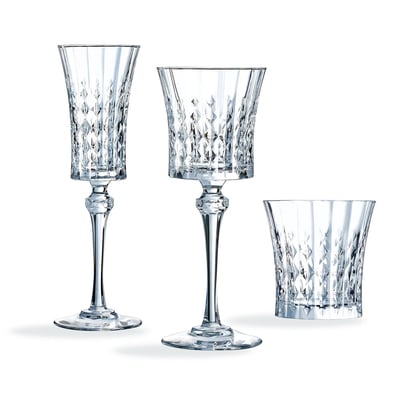Ensemble de verres, 18 pièces -LADY DIAMOND CRISTAL D ARQUES