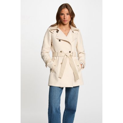 Trench détails simili cuir MORGAN