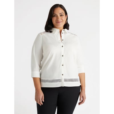 Chemise à bords ajourés FIORELLA RUBINO