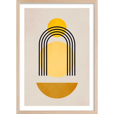 Affiche dessin abstrait ""Bauhaus n°5"" HEXOA