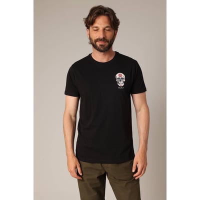 T-shirt imprimé tête de mort et mandala en 100% coton MANDOU DEELUXE