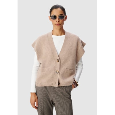 Cardigan sans manches tricot 100% laine IKKS
