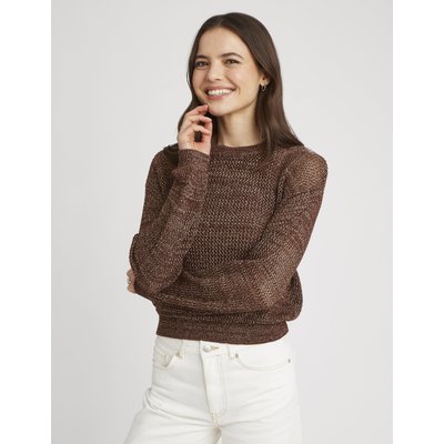 Pull en crochet avec fil pailleté BZB