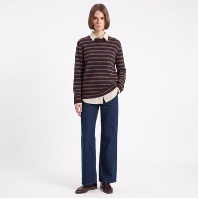 Pull femme à rayures fines en laine FLORIA ARTLOVE