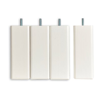 Jeu de pieds de lit carrés en bois (lot de 4) BELLECOUR