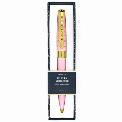 Stylo bille personnalisé TU ES LA MEILLEURE DRAEGER PARIS