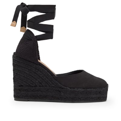 Espadrilles compensées à lacets avec plateforme tressée CARINA EXTRA PLATFORM CASTANER