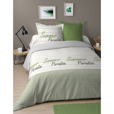 Parure housse de couette imprimée coton, Paradise C DESIGN HOME TEXTILE