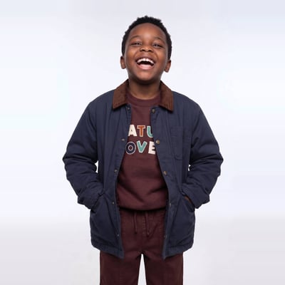 Veste chasseur col et poignets contrastés contient du coton MONOPRIX