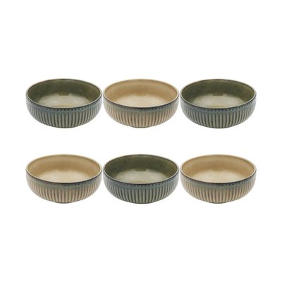 Lot de 6 assiettes creuses, TERRALHA ARD TIME
