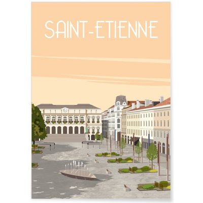 Affiche ville Saint-Étienne 2 L'AFFICHERIE