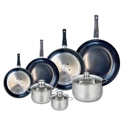 4 poêles 20/24/28/32cm + 3 faitouts 12/14/20cm PRIMA BRILLANT ELO