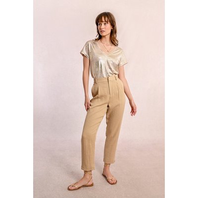 Pantalon carotte en lin MOLLY BRACKEN