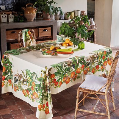Nappe pur lin lavé VINTAGE GARDEN GARNIER-THIEBAUT