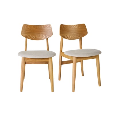 Chaises scandinaves en bois (lot de 2) ELION MILIBOO