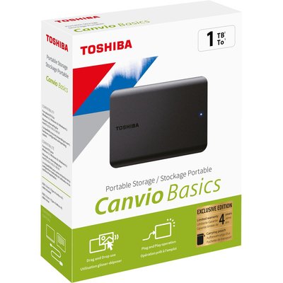 Disque dur externe Pack 1To canvio basics + Housse TOSHIBA