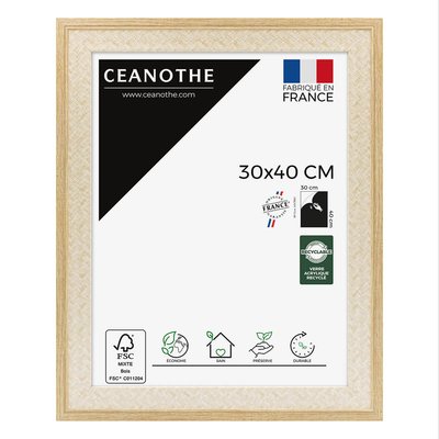 Cadre Photo 30x40 Cm Noir Résine Recyclée PALMA CEANOTHE