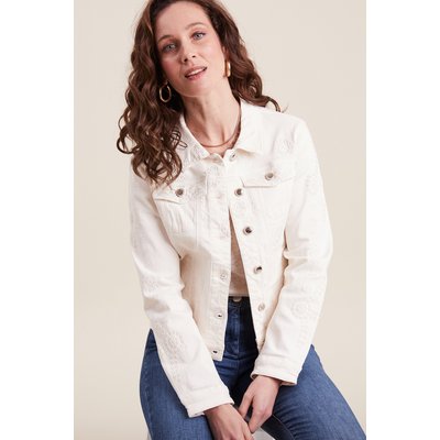 Veste cintrée en jean brodée BREAL