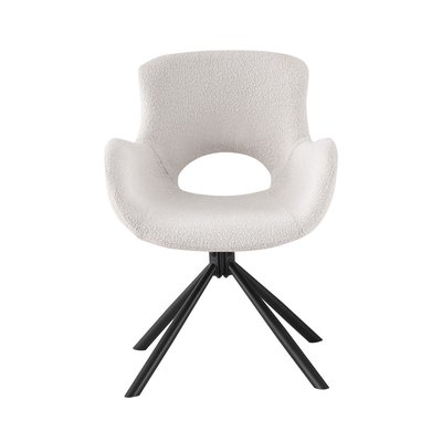 Chaise de bureau en tissu bouclette et métal- AMORIM HOUSE NORDIC