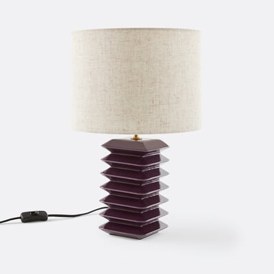 Lampe à poser en céramique et lin, Remilo LA REDOUTE INTERIEURS