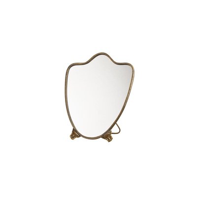 Miroir à poser victorien festonné métal doré- 22x3x18 cm WADIGA