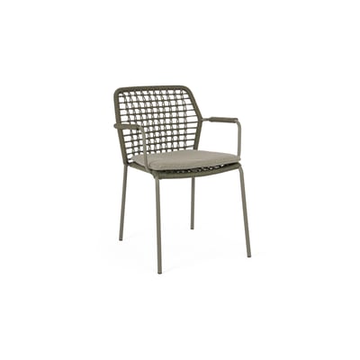 Chaises de jardin à accoudoirs et coussin (lot de 4) - PALMA HELLIN, DEPUIS 1862