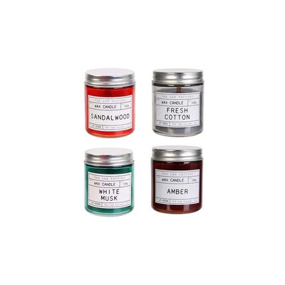 Bougies parfumées en pot Lab 8 cm (Lot de 4) CMP