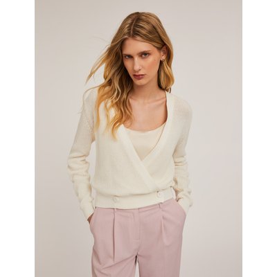 Cardigan en tricot en coton couleur unie MOTIVI