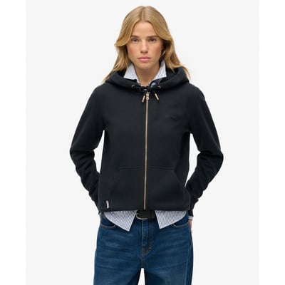 Sweat à capuche zippé et semi-brossé à logo Essential SUPERDRY