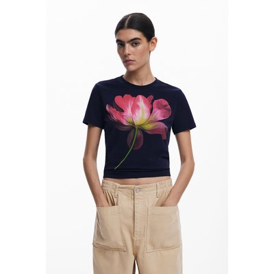 T-shirt en coton à fleurs DESIGUAL